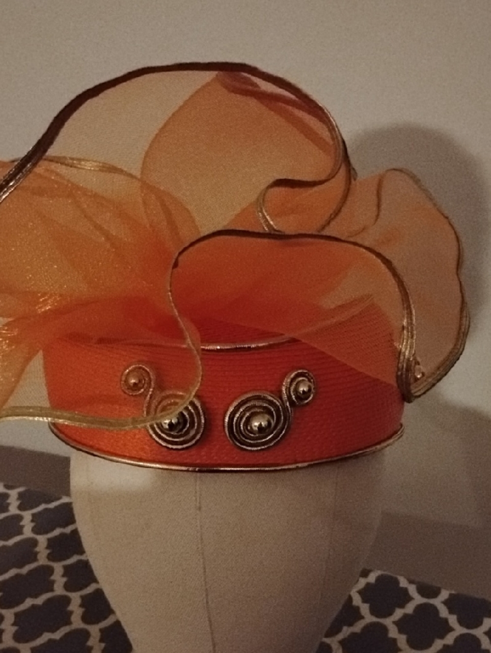 Women's Hat with Gold Accents